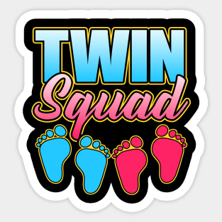 Cute & Funny Twin Squad Twinning Baby Announcement Sticker